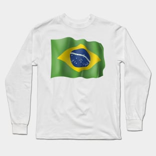 Brazil Flag Long Sleeve T-Shirt